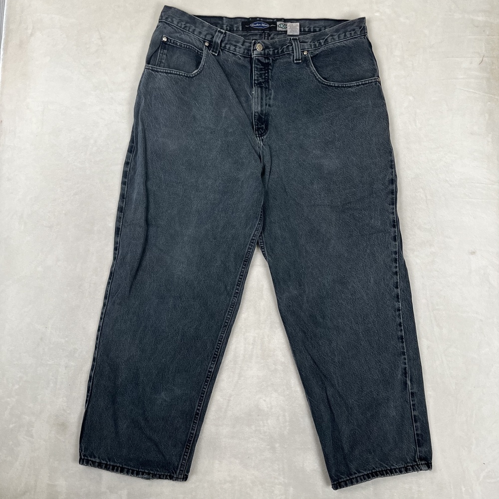 Anchor Blue Baggy Jeans Mens 40x30 Blue Gray Relaxed Straight Denim Y2K READ